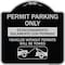 Signmission Permit Parking Estacionamiento Con Permiso. Vehicles w/o Permits Tow Alum, 18" x 18", BS-1818-23314 A-DES-BS-1818-23314 - alternate 1